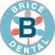 Decorative page seprating badge that says Brice Dental