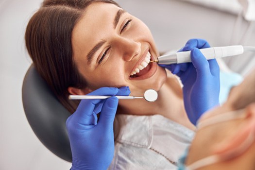 Woman at the dental office