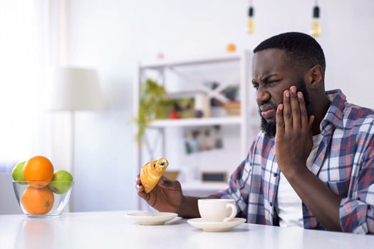 Man with tooth pain