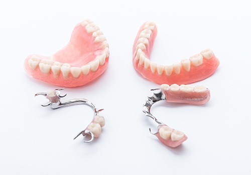 Four types of dentures