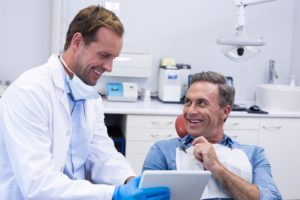 man at a dental checkup appointment in san antonio