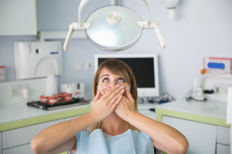 Woman afraid to see her dentist in San Antonio