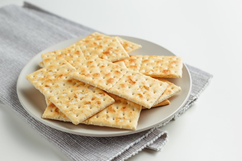 a plate of saltine crackers in San Antonio