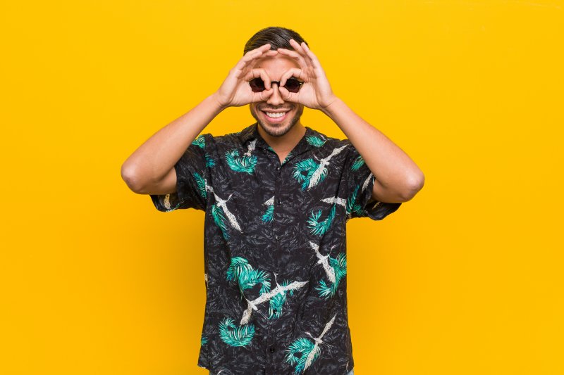 man smiling during summer in San Antonio